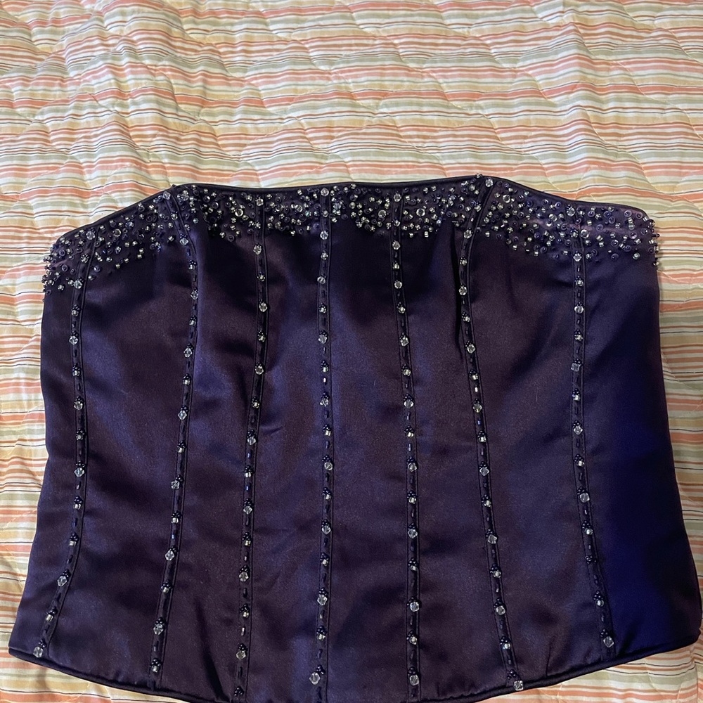 Alfred Angelo Deep Purple Beaded top